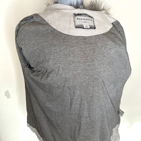 Marrakech Beige Faux Fur Lined Hood Jacket Size XS Brown Utility Cargo Packable - Picture 14 of 16